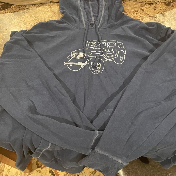 “Life is Good” Mens Hooded Long Sleeve Sweetshirt - Picture 1 of 4